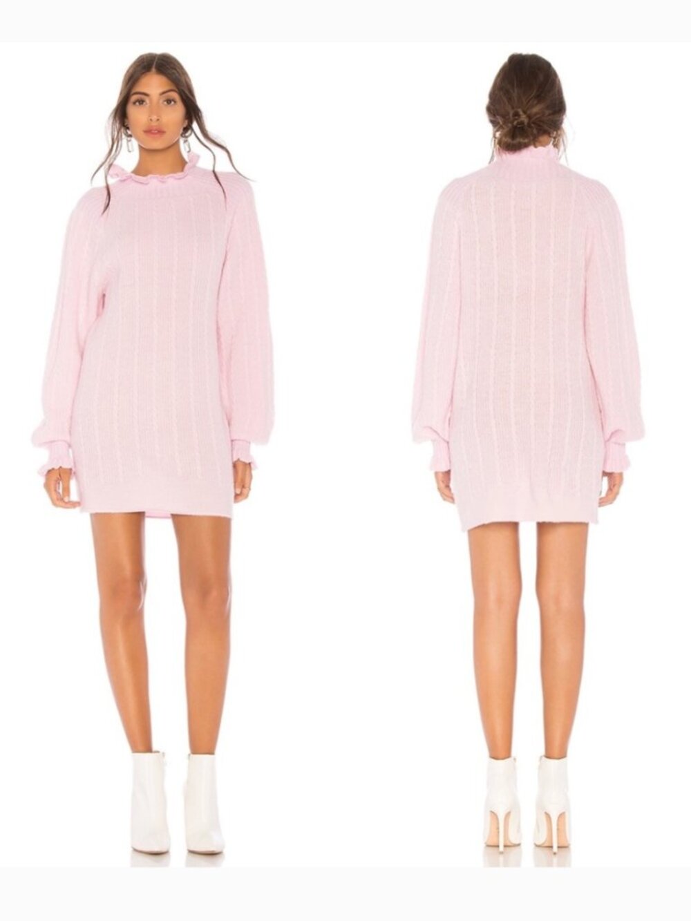 Tularosa Lottie Sweater Dress in Blush Pink